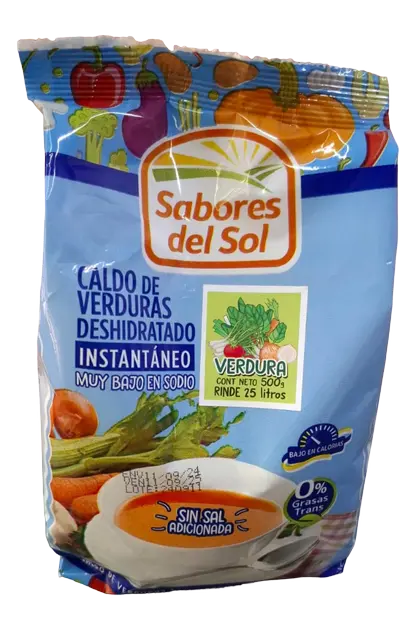 Caldo de verduras deshidratados